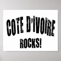 Cote D&Apos;Ivoire Rocks! Print