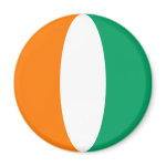 Cote d'Ivoire Fisheye Flag Magnet