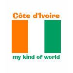 Cote d'Ivoire Flag Map Text Ladies Baby Doll