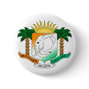 Côte d'Ivoire Official Coat Of Arms Heraldry Symbo buttons