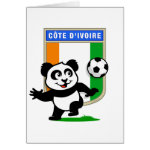 This adorable little panda is too cute! He's featured in front of a large flag from Cote D'IVoire (Ivory Coast) and ready to play football and score some goals. This cute design is perfect for football players and soccer fans! You can totally customize this gift! Change the color, move the design around, add your own text or images -- make it your own!
