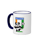 This adorable little panda is too cute! He's featured in front of a large flag from Cote D'IVoire (Ivory Coast) and ready to play football and score some goals. This cute design is perfect for football players and soccer fans! You can totally customize this gift! Change the color, move the design around, add your own text or images -- make it your own!
