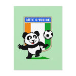 This adorable little panda is too cute! He's featured in front of a large flag from Cote D'IVoire (Ivory Coast) and ready to play football and score some goals. This cute design is perfect for football players and soccer fans! You can totally customize this gift! Change the color, move the design around, add your own text or images -- make it your own!