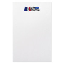 Côtes-d'Armor, Bretagne & France flags Stationery Design