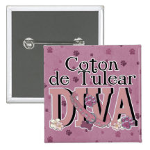 Coton de Tulear DIVA Pinback Button