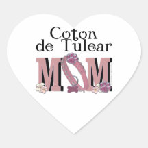 Coton de Tulear MOM Heart Sticker