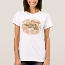 Cottage Chic Boxed Roses Ladies Tshirt