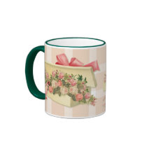 Cottage Chic Boxed Roses Mug by Debster222 Cottage Chic Boxed Roses Mug