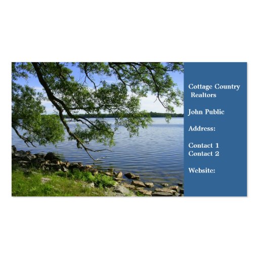 Cottage Country Realtors-Lake View Business Card (front side)