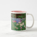 Cottage Garden Blue-Purple Gate and Flowers mugs