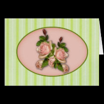 Cottage Roses Mother's Day Card cards
