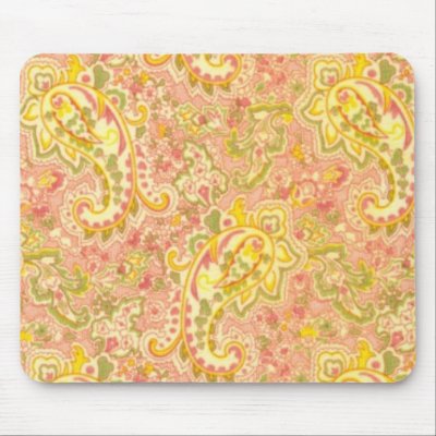 Cottage shabby chic PAISLEY Print Mouse Pad by kimfranzese