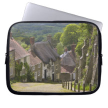 Cottages at Gold Hill, Shaftesbury, Dorset, Laptop Computer Sleeve