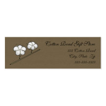 Cotton Boll Skinny Business Card