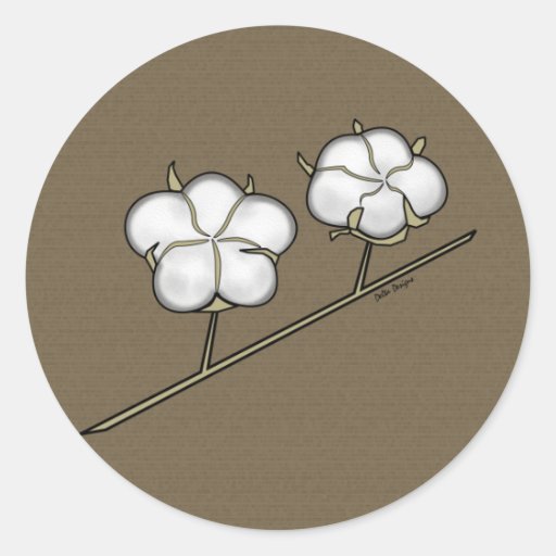 Cotton Boll Stickers Zazzle