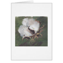 cotton boll with green background cards