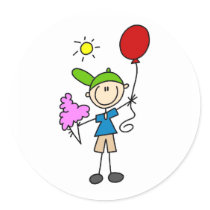 Cotton Candy And Balloons At The Fair Sticker