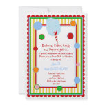 Cotton Candy Circus Carnival Birthday Invitation