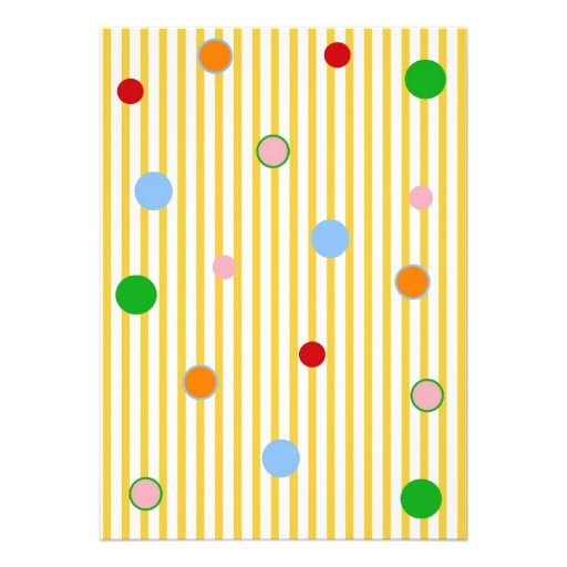Cotton Candy Circus Carnival Birthday Invitation
