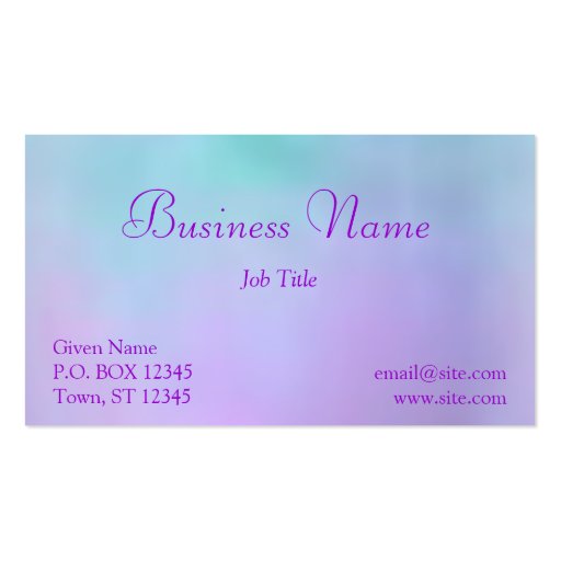 Cotton Candy Clouds Business Card (front side)
