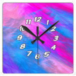 Cotton Candy Fractal Wall Clock