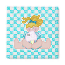 Cotton Candy Girl and Mouse magnets
