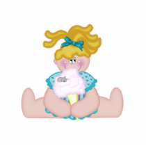 Cotton Candy Girl and Mouse Photo Cutout