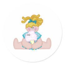Cotton Candy Girl and Mouse stickers