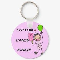 Cotton Candy Junkie Tshirts and Gifts keychains