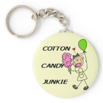 Cotton Candy Junkie Tshirts and Gifts Keychains