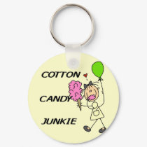 Cotton Candy Junkie Tshirts and Gifts keychains