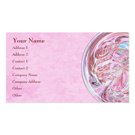 Cotton Candy Mandala Business Card (front side)