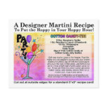 Cotton Candy Martini Recipe Card Postcard