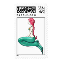 cotton candy mermaid postage