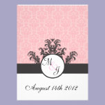 Cotton Candy Pink Damask Wedding invitations