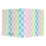 Cotton Candy Retro Pattern Binder binders