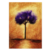 Cotton Candy Tree (Purple) ACEO Art Trading Cards business cards