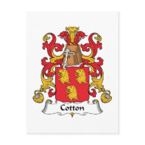 Cotton Family Crest postcards