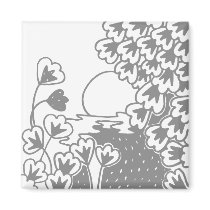 Cotton Flowers in the Sunlight magnets