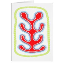 Cotton Swab Abstract Totem Card cards