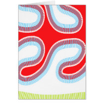 Cotton Swab Abstract Wave Card cards