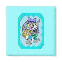 Cotton-tail Easter 5 magnets