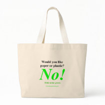 Cotton Tote Bag with Green Message bags