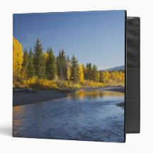 Cottonwood trees reflected in Pacific Creek Vinyl Binders