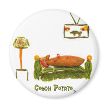 Couch Potato Accessories magnets by animalgarden Couch Potato Accessories magnets