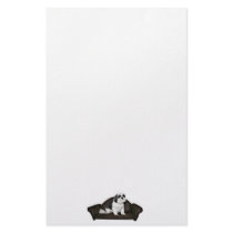 Couch potato dog custom stationery