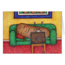 Couch Potato Note Cards cards