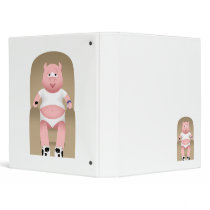 Couch Potato Pig Vinyl Binder