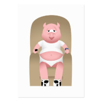 Couch Potato Pig Business Card Templates