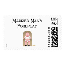 Couch Potato Pig Married Man's Foreplay postage